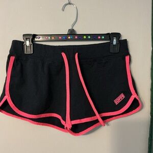 Soffe Women's Athletic Shorts in Black with Pink Accents